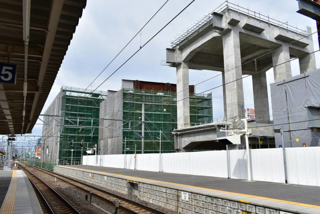 名鉄本線知立駅高架化工事の状況 2020.11 飛翔～リニア時代の新しい名古屋へ